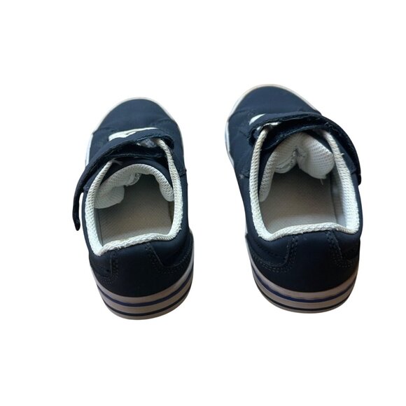 Place Size 13 Kids Navy Blue Low-Top Sneakers  Snap Strap Lace-Up Closure - Picture 4 of 8